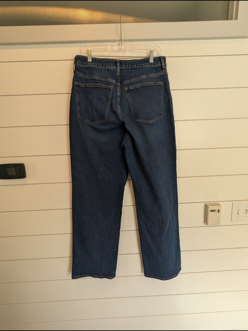J. Crew Curvy Full Length Wide Leg Jean Button Fly Dark Wash Size 31 Tall - Picture 8 of 16
